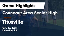 Conneaut Area Senior High vs Titusville Game Highlights - Oct. 19, 2022