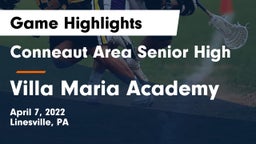 Conneaut Area Senior High vs Villa Maria Academy Game Highlights - April 7, 2022