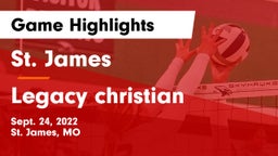 St. James  vs Legacy christian Game Highlights - Sept. 24, 2022