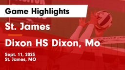 St. James  vs Dixon HS Dixon, Mo Game Highlights - Sept. 11, 2023