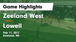 Zeeland West  vs Lowell  Game Highlights - Feb 11, 2017