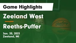Zeeland West  vs Reeths-Puffer  Game Highlights - Jan. 20, 2023