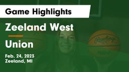 Zeeland West  vs Union  Game Highlights - Feb. 24, 2023