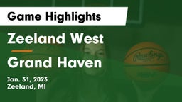 Zeeland West  vs Grand Haven  Game Highlights - Jan. 31, 2023