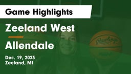 Zeeland West  vs Allendale  Game Highlights - Dec. 19, 2023