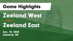 Zeeland West  vs Zeeland East  Game Highlights - Jan. 10, 2020