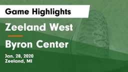 Zeeland West  vs Byron Center  Game Highlights - Jan. 28, 2020