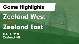 Zeeland West  vs Zeeland East  Game Highlights - Feb. 7, 2020