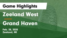 Zeeland West  vs Grand Haven  Game Highlights - Feb. 28, 2020