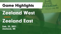 Zeeland West  vs Zeeland East  Game Highlights - Feb. 23, 2021