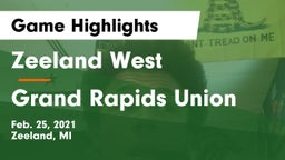 Zeeland West  vs Grand Rapids Union Game Highlights - Feb. 25, 2021