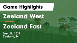 Zeeland West  vs Zeeland East  Game Highlights - Jan. 25, 2022