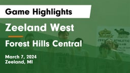 Zeeland West  vs Forest Hills Central  Game Highlights - March 7, 2024