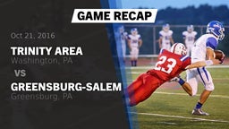 Recap: Trinity Area  vs. Greensburg-Salem  2016