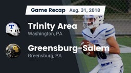 Recap: Trinity Area  vs. Greensburg-Salem  2018