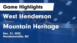 West Henderson  vs Mountain Heritage  Game Highlights - Dec. 21, 2023