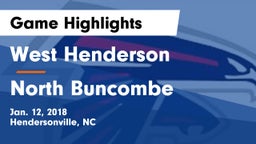 West Henderson  vs North Buncombe  Game Highlights - Jan. 12, 2018