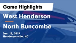 West Henderson  vs North Buncombe  Game Highlights - Jan. 18, 2019