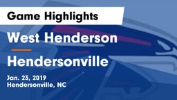 West Henderson  vs Hendersonville  Game Highlights - Jan. 23, 2019