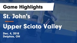 St. John's  vs Upper Scioto Valley  Game Highlights - Dec. 4, 2018