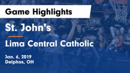 St. John's  vs Lima Central Catholic  Game Highlights - Jan. 6, 2019