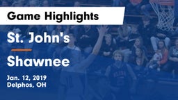 St. John's  vs Shawnee  Game Highlights - Jan. 12, 2019