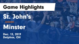 St. John's  vs Minster  Game Highlights - Dec. 13, 2019