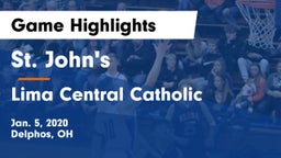 St. John's  vs Lima Central Catholic  Game Highlights - Jan. 5, 2020