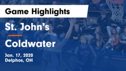 St. John's  vs Coldwater  Game Highlights - Jan. 17, 2020