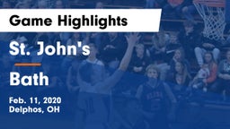 St. John's  vs Bath  Game Highlights - Feb. 11, 2020