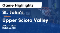 St. John's  vs Upper Scioto Valley  Game Highlights - Jan. 16, 2021