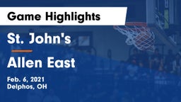 St. John's  vs Allen East  Game Highlights - Feb. 6, 2021
