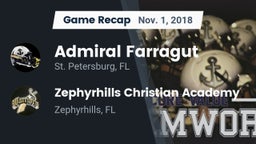 Recap: Admiral Farragut  vs. Zephyrhills Christian Academy  2018