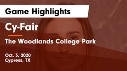 Cy-Fair  vs The Woodlands College Park  Game Highlights - Oct. 3, 2020