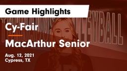 Cy-Fair  vs MacArthur Senior  Game Highlights - Aug. 12, 2021