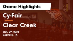 Cy-Fair  vs Clear Creek  Game Highlights - Oct. 29, 2021