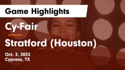 Cy-Fair  vs Stratford  (Houston) Game Highlights - Oct. 3, 2023