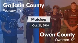 Matchup: Gallatin County vs. Owen County  2016