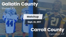 Matchup: Gallatin County vs. Carroll County  2017