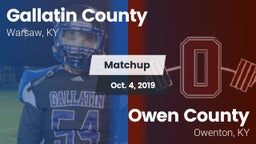 Matchup: Gallatin County vs. Owen County  2019
