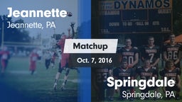 Matchup: Jeannette High vs. Springdale  2016