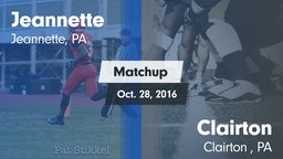 Matchup: Jeannette High vs. Clairton  2016