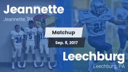 Matchup: Jeannette High vs. Leechburg  2017