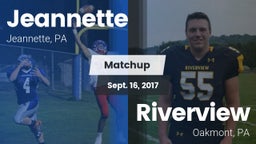 Matchup: Jeannette High vs. Riverview  2017
