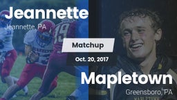Matchup: Jeannette High vs. Mapletown  2017