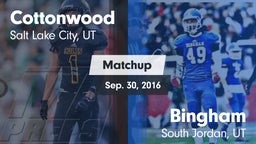 Matchup: Cottonwood High vs. Bingham  2016