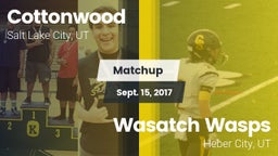 Matchup: Cottonwood High vs. Wasatch Wasps 2017