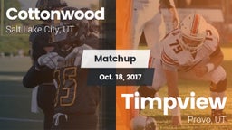 Matchup: Cottonwood High vs. Timpview  2017