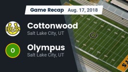 Recap: Cottonwood  vs. Olympus  2018