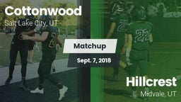 Matchup: Cottonwood High vs. Hillcrest   2018
